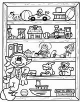 Coloring Pages Christmas Elf Toys Toy Printable Presents Shelf Color Kids Printactivities Elves Colouring Print Shlef Holiday Designlooter Popular Filminspector sketch template