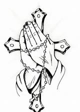 Tattoo Hands Praying Jesus Rosary Cliparts Favorites Add Clipart sketch template