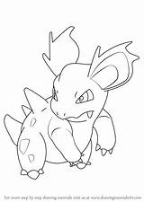 Nidorina Pokemon Draw Drawingtutorials101 Step Drawing Coloring Drawings Pages Choose Board Tutorials sketch template