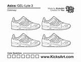 Lyte Asics Kicksart sketch template
