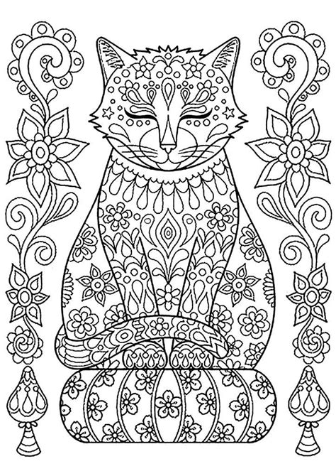 cute cat coloring pages  adults cat coloring book cat coloring