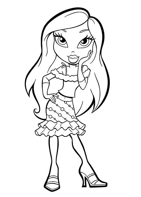 bratz doll coloring pages info