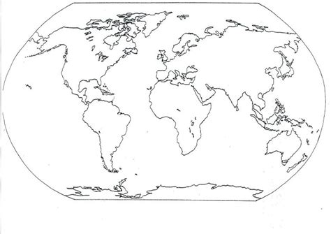 printable   continents map   world