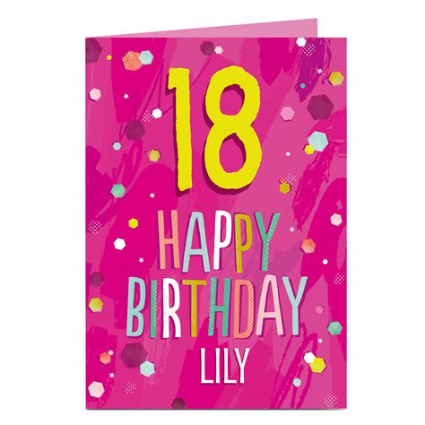 buy personalised birthday card happy birthday pink editable age for