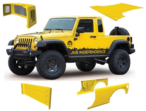 mopar jk  pickup conversion kit    jeep wrangler unlimited jk  door quadratec