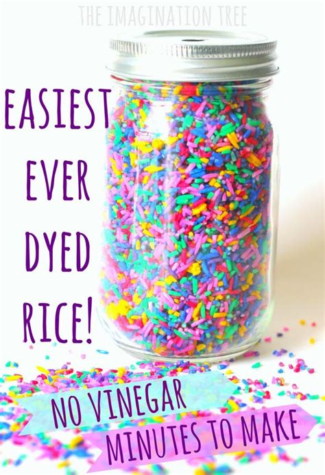 easiest   dye rice  sensory play  imagination tree