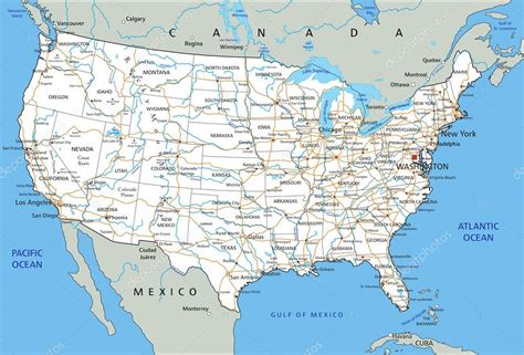united states  america road map vector image   delpieroo vector stock