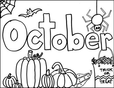 october pages coloring pages