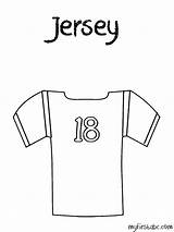 Jersey Football Coloring Pages Template Jerseys Uniform Sports Printable Nfl Clipart Sport Baseball Print Blank Colouring Sheets Line Getcolorings Basketball sketch template