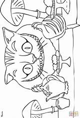 Coloring Cat Pages Alice Cheshire Wonderland Burton Tim Printable Gato Maravillas Las Drawing Dino Squad Color País El Alicia Pais sketch template
