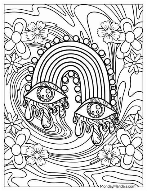 trippy coloring pages   printables
