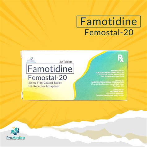 femostal  famotidine mg  tablets  health