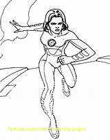 Female Coloring Superhero Pages Printable Getcolorings Femal Getdrawings Color sketch template