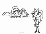 Ferb Phineas Coloring Pages Online sketch template