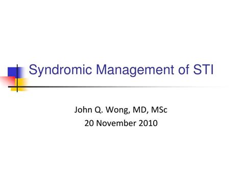 ppt syndromic management of sti powerpoint presentation free