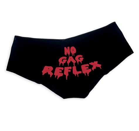 No Gag Reflex Panties Sexy Funny Slutty Cum Slut Booty Shorts Etsy