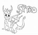 Coloring Spyro Pages Dragon Printable Popular sketch template