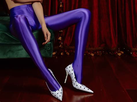 leohex satin glossy opaque pantyhose shiny wet look tights sexy stockings yoga pants leggings