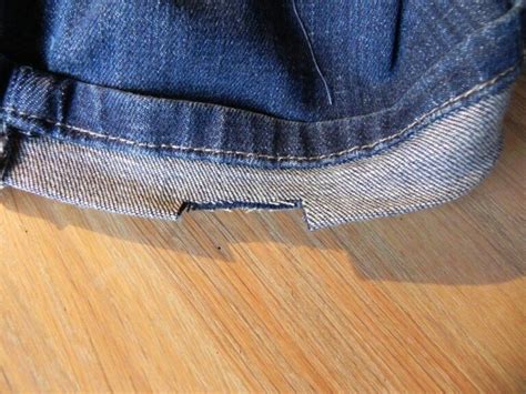 hoe jeans korter maken met behoud vanoriginele zoom