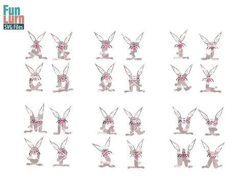 bunny alphabet svg rabbit letters easter alphabet bunny etsy