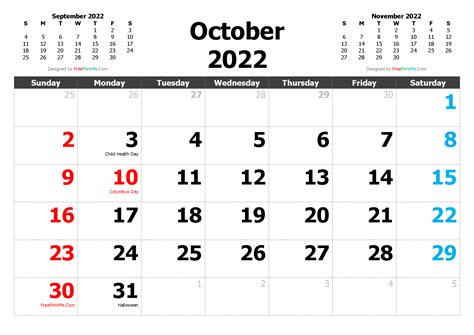 printable october  calendar  png image