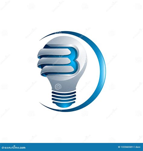 abstract light bulb logo design   color pieces   stock