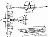 Spitfire Supermarine Mkii Blueprints Mk Blueprintbox Airplanes sketch template
