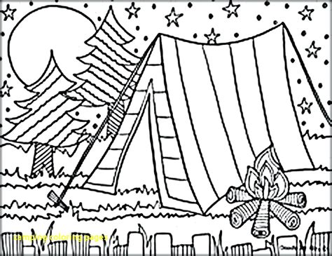 camping coloring pages  preschoolers  getcoloringscom