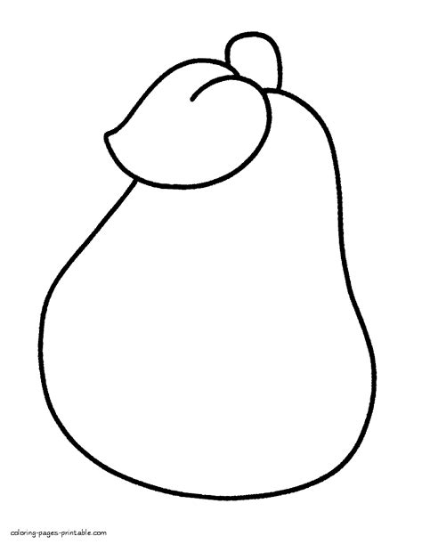 easy coloring pages  toddlers pear