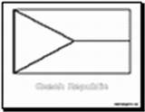 Flag Czech Coloring Pages Blank Flags Key Cuba sketch template