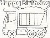 Truck Birthday Coloring Party Printable Sheet sketch template