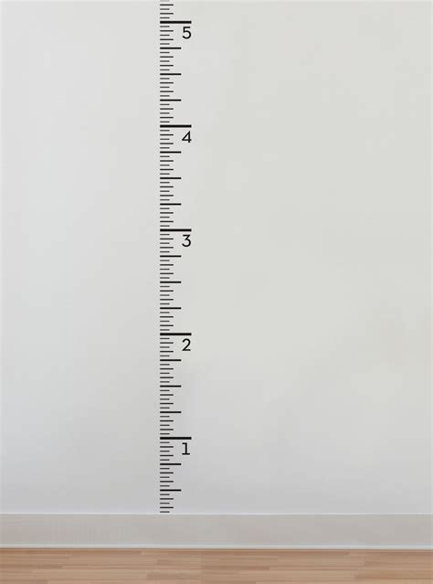 growth chart ruler decal childrens vinyl wall decal simple shapes