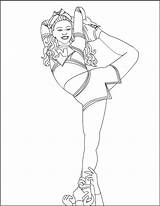 Cheerleading Coloring Pages Printable Color Print Birthdayprintable sketch template