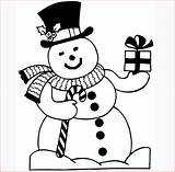 Coloring Snowman Christmas Pages Printable Filminspector sketch template