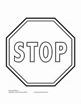 Stop Sign Coloring Clipart Signs Clip Printable Template Traffic Templates Preschool Road Pages School Tools Light Color Safety Cliparts Activities sketch template