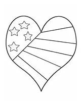 Coloring Stars Heart Pages Stripes Flag Hearts American Patriotic Stripe Valentine Print Printables Billy Imgarcade sketch template