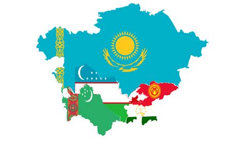 flag map of central asia the ellison center
