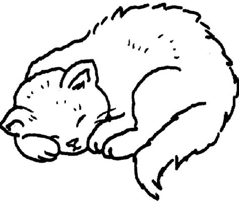 cats sleeping coloring pages