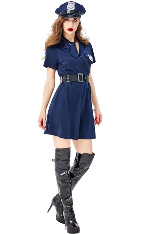 sexy policewoman uniform halloween cosplay costume
