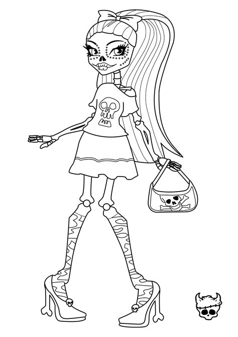 monster high jinafire long coloring pages