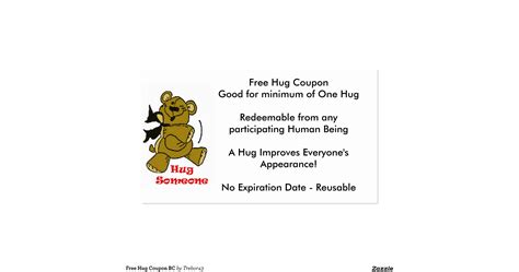 hug coupon bc double sided standard business cards pack