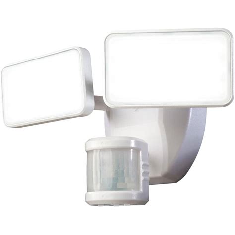heathzenith white dualbrite  led creep zone motion detector security light home hardware