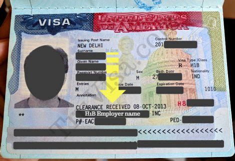 visa clearance received  department authorization annotation usa