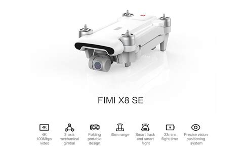 fimi  se km fpv   axis gimbal  camera gps mins flight time rc drone ebay
