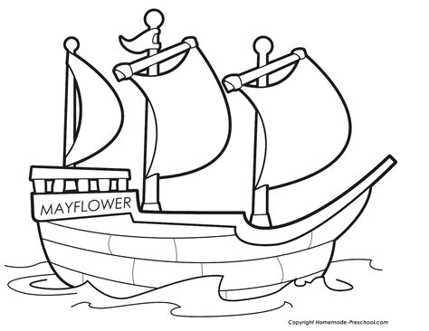 mayflower ship coloring page coloring pages