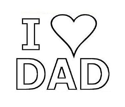 love  dad coloring pages  cards father  day hearts  love