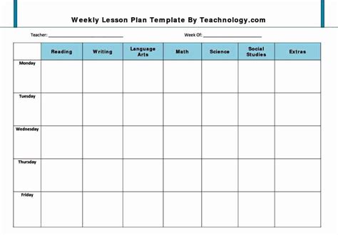 lesson plan template  preschool template business