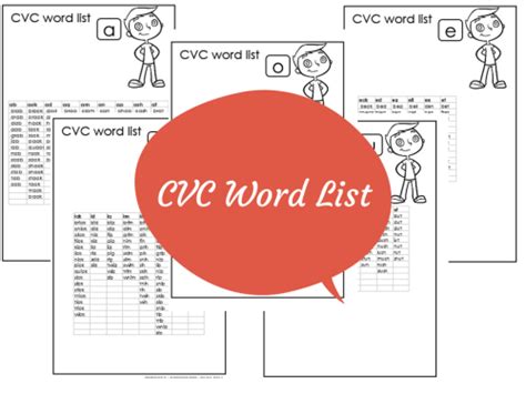 cvc word list  printable