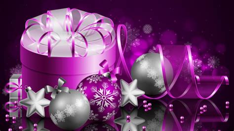 merry christmas and a happy new year purple t box