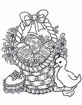 Kleurplaat Eieren Eend Paasmandje Kuiken Pasen Kleurplaten Kleuren Ingekleurd Moeten sketch template